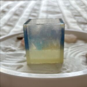 Blue and Yellow Gradient Decorative Cube